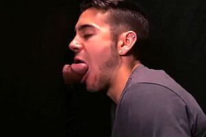 Stepdad Gets Deepthroat Blowjob From Stepson At Gloryhole.