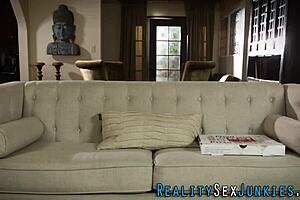 Real Teen Stepdaughter Gives Blowjob and Doggystyle Fuck