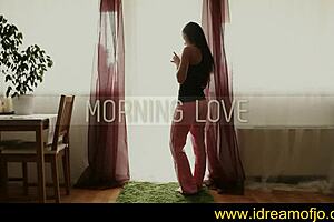 brunette lesbians start morning with licking and fingering each other