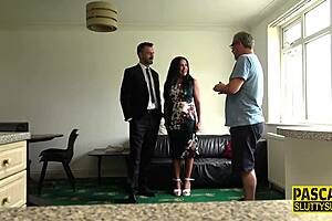 milf with big tits gets her ass fingered and spanked, then deepthroats cum in mouth