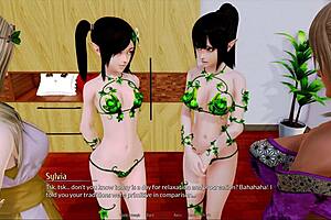 Harem hotel 405 with curvy anime girls