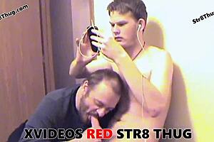 Nasty Block Gay Stops by to Suck Big Dicks