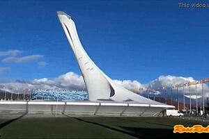 she flashes her panties in sochi olympic park