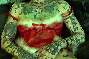 What's a MILF doing on the shelf for Christmas orgasm?