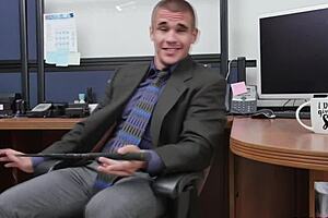 hardcore bareback sex at the office with 3some 😏