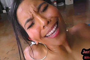pov asian babe with medium boobs gets fucked in closeup