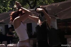 Redhead Underwear Public Fuck Humiliation