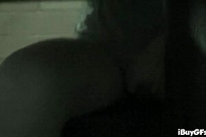 horny blonde babe gives deep throat to boyfriend in car