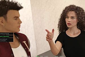 Fat teen in 3d hentai gets huge monster cock blowjob and cumshot