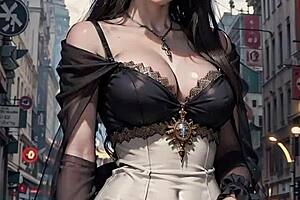 Ai Generated Witch Flashing On Halloween Street