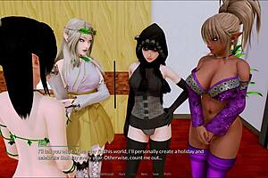 Harem hotel 405 with curvy anime girls