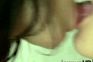 Perfect young girl with puffy nipples kisses lesbian girlfriend