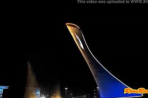 she flashes her panties in sochi olympic park