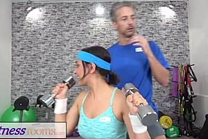 Wow, rough gym fuck for petite British Afghan!