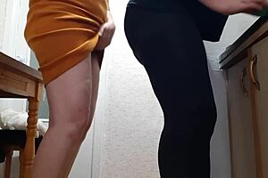 two housekeepers masturbating in kitchen