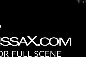 Beautiful girlfriend Melody Marks gives best blow job with deep throat in Missax video.