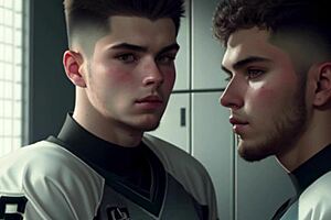 Two Football Players Suck and Jerk Off After Game