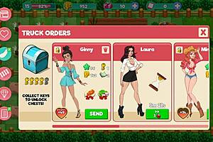 Hentai game in the countryside with MILF and big tits