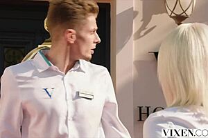 Christy muff dives blonde in hotel