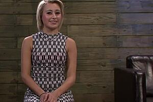 Lezdom Dominates Sub with Strapon After Cage.