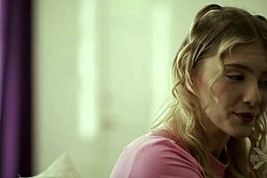 Beautiful girlfriend Melody Marks gives best blow job with deep throat in Missax video.