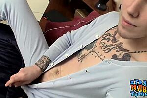 naughty blinx gets off spanking his hairy cock solo