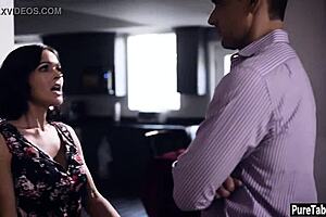 annoyed milf wife, why'd you jump into this cheating threesome blowjob?