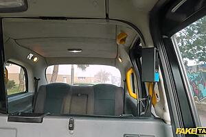 Redhead MILF In Nylons Rides Big Dick In Taxi