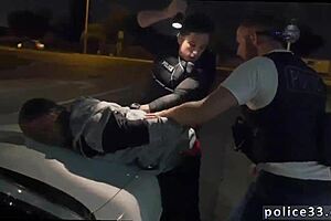 Interracial gay group has fun with a purse thief and gives him a analingus.