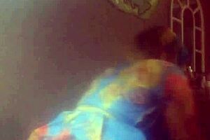 Sexy ebony rides big cock