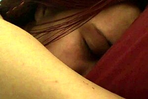 hot brunette showing natural tits in bed fucking hardcore