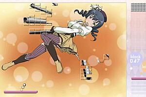 Makishima Saori Plays Arkanoid With Striptease And Clothes Ripped