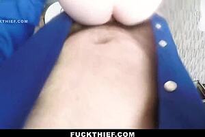 Loss Prevention Officer Punish Fucks Female Suspect as Male Watches On