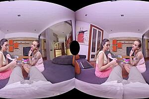Virtualrealporn Com Presents 3D Dildo Experts Using Toys in Suggestive Scenes