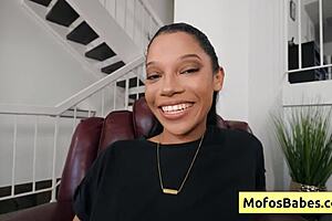 sexy ebony eden west sucks huge white cock and takes it deep 😍