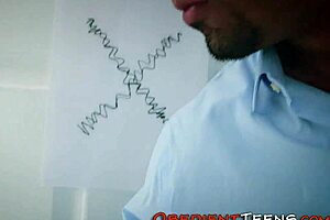 oh wow, bound teen 18+ punished rough fucked by big black cock in garage bondage!