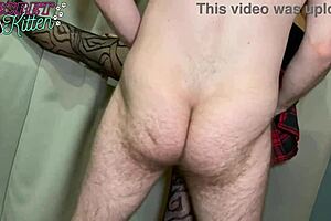 Watch this standing doggystyle sex with teen in stockings. Hardcore pussy pounding close up.