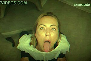 The pumpkin king gets some ass worship and a facial in this cosplay porn video.