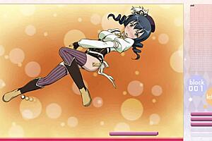 Makishima Saori Plays Arkanoid With Striptease And Clothes Ripped