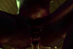 twins engage in detailed sex scene animation