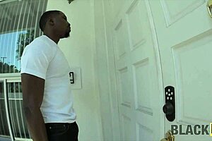 Black4K video shows a real slut Valentine who seduces a plumber for hot interracial sex.