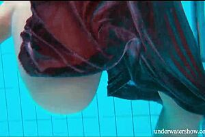 Brunette Tight Babe Nata Szilva Splashes In Pool!