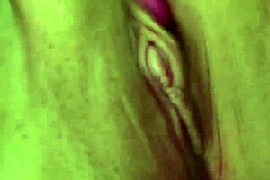 Natural big tits babe plays with toys