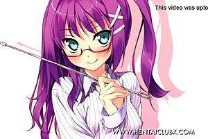 Hentai ecchi english lesson with nude anime.