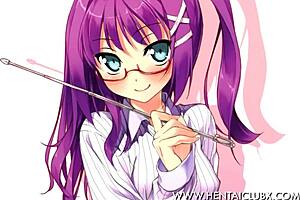 Hentai ecchi english lesson with nude anime.