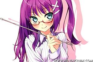 Hentai ecchi english lesson with nude anime.