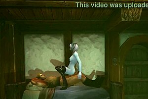 Curvy girl gets monster cock in her ass in a Real Life Warcraft parody