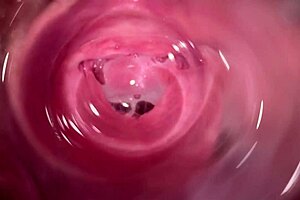 Camera explores tight, horny pussy of teen virgin during massage.