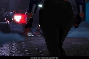 Hot lesbian scene with Chiki Piko and Akali in animated porn compilation