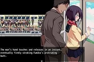 Stripping knight Nymphoria in part one of the game